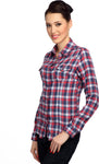 Bedazzle Women's Checkered Casual Shirt