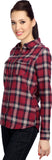Bedazzle Women's Checkered Casual Shirt