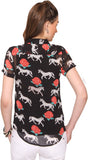 Bedazzle Women's Animal Print Casual Shirt