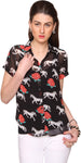 Bedazzle Women's Animal Print Casual Shirt