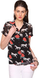 Bedazzle Women's Animal Print Casual Shirt