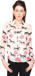Bedazzle Women's Animal Print Casual Shirt
