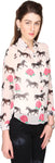 Bedazzle Women's Animal Print Casual Shirt