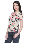 Bedazzle Women's Animal Print Casual Shirt