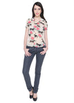 Bedazzle Women's Animal Print Casual Shirt