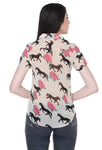 Bedazzle Women's Animal Print Casual Shirt