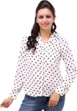 Kashana Fashions Women's Polka Print Casual Shirt