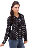 Kashana Fashions Women's Polka Print Casual Shirt