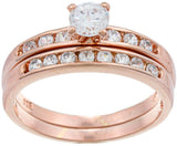 Kiara Jewellery Sterling Silver Cubic Zirconia Rhodium Ring