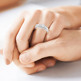 Kiara Jewellery Sterling Silver Cubic Zirconia Rhodium Ring
