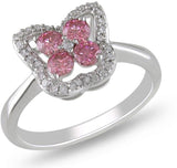 Kiara Jewellery Sterling Silver Cubic Zirconia Rhodium Ring
