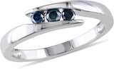 Kiara Jewellery Sterling Silver Cubic Zirconia Rhodium Ring