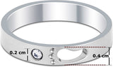 Kaizer Jewelry Stainless Steel Zircon Ring