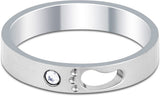 Kaizer Jewelry Stainless Steel Zircon Ring