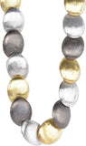UpTown Black Silver Plated Metal, Alloy Necklace
