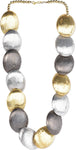 UpTown Black Silver Plated Metal, Alloy Necklace
