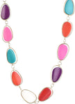 UpTown Black Silver Plated Metal, Alloy Necklace