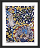 KalaSanthe Peacock & Tree Of Life In Kalamkari Art Canvas Painting