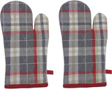 Cotonex Grey, Red Cotton Kitchen Linen Set