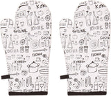 Cotonex Black, White Cotton Kitchen Linen Set