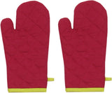 Cotonex Pink, Green Cotton Kitchen Linen Set