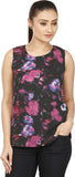 Coash Casual Sleeveless Printed Women's Black, Pink Top