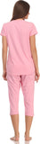 Kanvin Women's Solid Pink Top & Capri Set