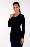 De Moza Casual Full Sleeve Solid Women's Top