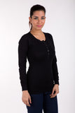 De Moza Casual Full Sleeve Solid Women's Top