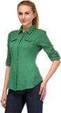 Kiosha Women's Solid Casual Shirt