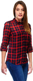 Kiosha Women's Checkered Casual Shirt