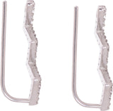 Kuhuk KUE005 Cubic Zirconia Silver Cuff Earring
