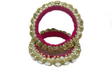 Mrignayaneei Alloy, Metal Crystal Bangle Set
