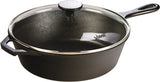 Lodge Lodge Deep L8dskg3 Skillet With Glass Lid, Black, 3-Quart Kadhai