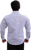 La Mode Men's Checkered Formal Linen Shirt