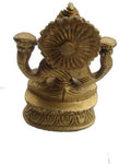 AsiaCraft Goddess of Wealth Laxmi Brass Statue Showpiece  -  7.62 cm