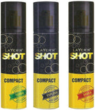 Layer'r Shot Compact Shock,Explode And Turbo Body Spray (Pack Of 3) Combo Set
