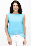 Satovira Party Sleeveless Solid Women's Top