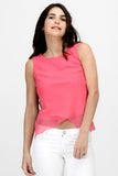 Satovira Party Sleeveless Solid Women's Top