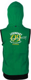 LUMBER BOY Printed Boy's Hooded Reversible Green, Black T-Shirt