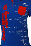 LUMBER BOY Self Design Boy's Polo Neck Blue, Red T-Shirt