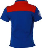 LUMBER BOY Self Design Boy's Polo Neck Blue, Red T-Shirt