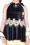 Tiny Toon Embroidered Girl's Lehenga, Choli and Dupatta Set