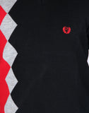 Leebonee Geometric Print V-neck Casual Men's Sweater