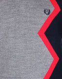Leebonee Geometric Print V-neck Casual Men's Sweater