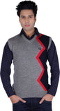 Leebonee Geometric Print V-neck Casual Men's Sweater