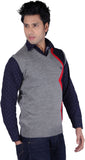 Leebonee Geometric Print V-neck Casual Men's Sweater