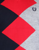 Leebonee Argyle V-neck Casual Men's Sweater