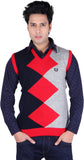 Leebonee Argyle V-neck Casual Men's Sweater