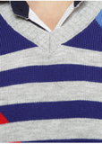 Leebonee Striped V-neck Casual Men's Sweater